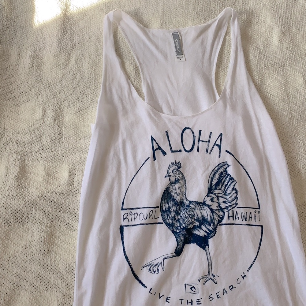 Cute Lounge Rip Curl Tank top Hawaii Chicken